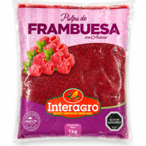 pulpa de frambuesa 1kg interagro
