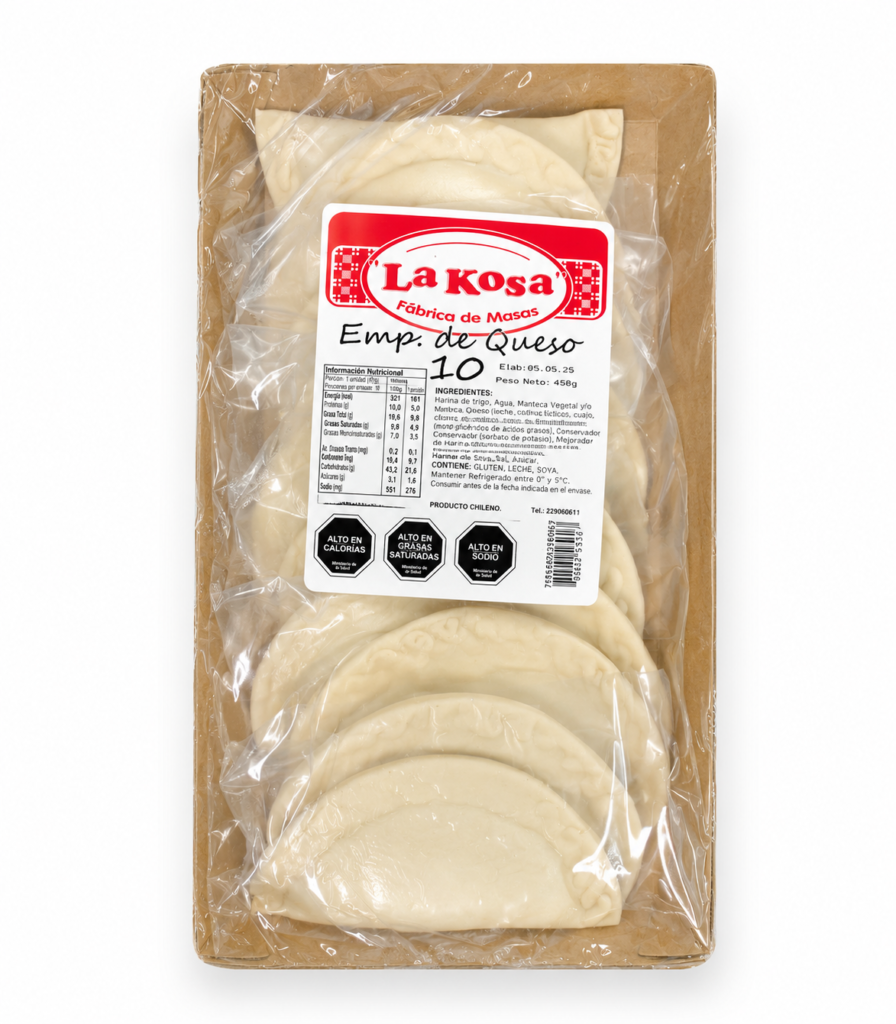 empanada media luna queso bandeja 10u