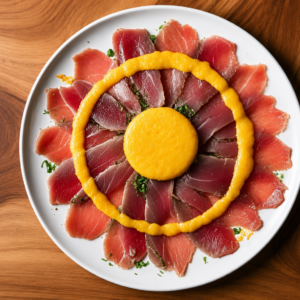 carpaccio de atun con salsa nikkei 150g