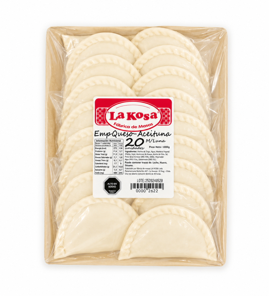 empanada media luna queso aceituna