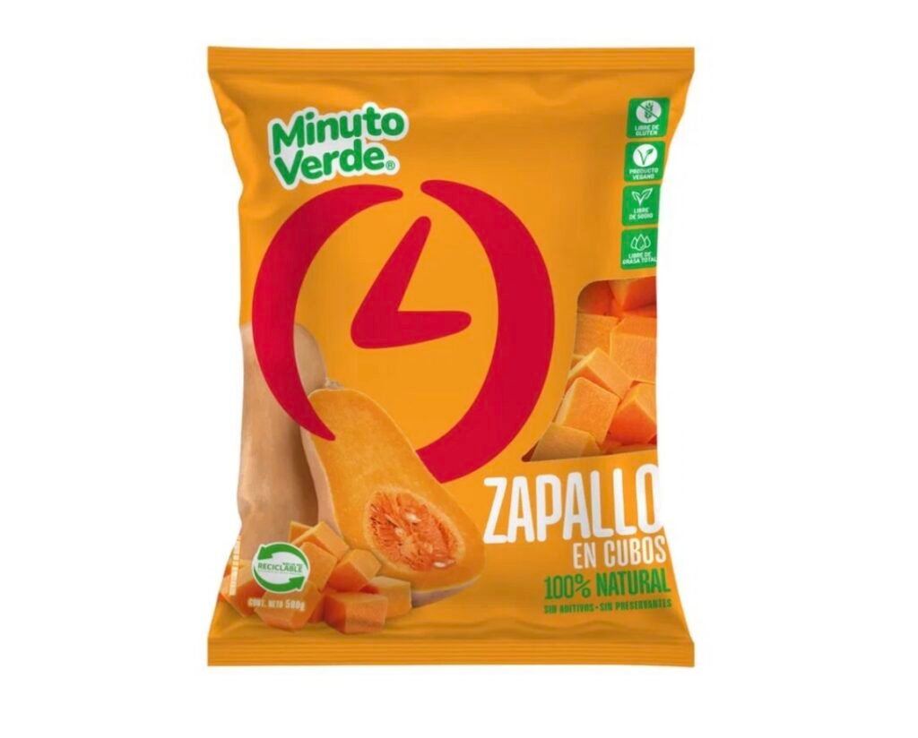 zapallo en cubo 500 grs, minuto verde