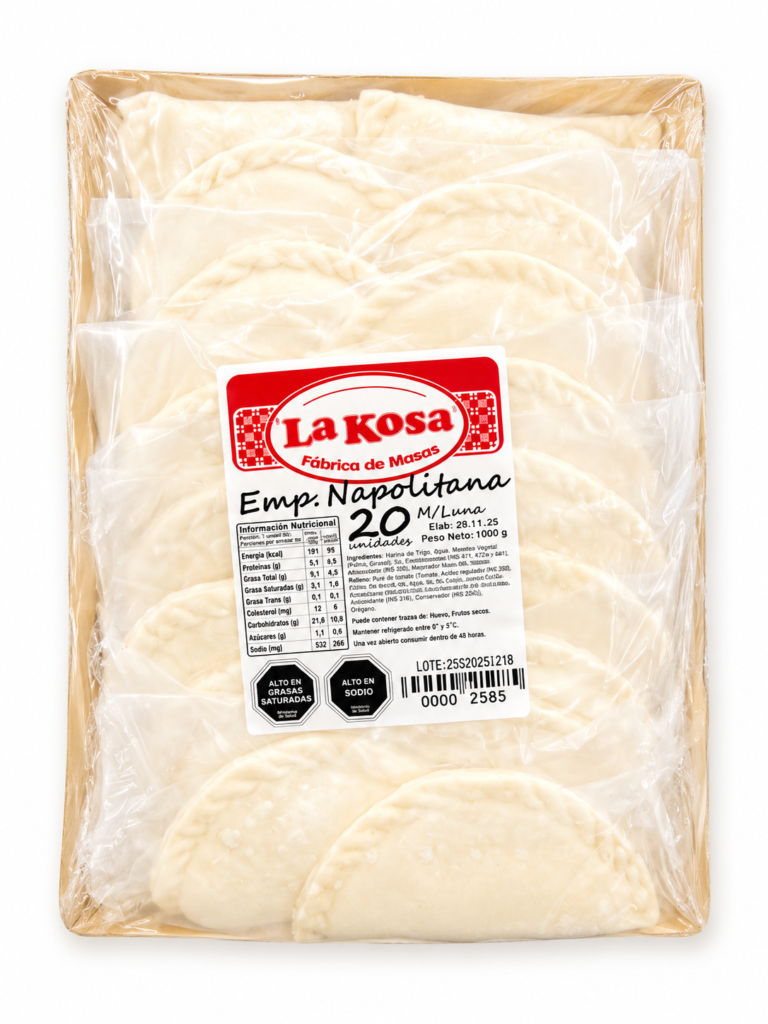 empanada media luna napolitana 20u