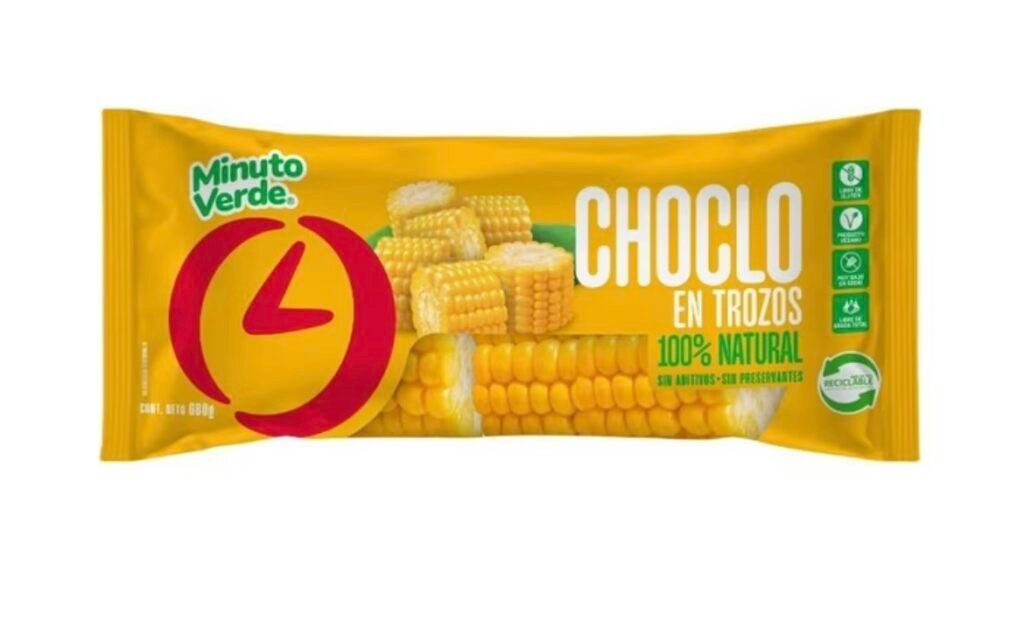 choclo en trozos 680g, minuto verde