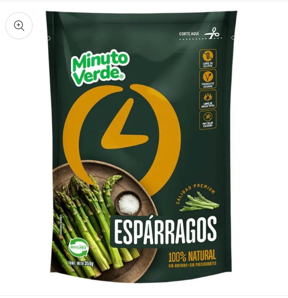esparragos 350 grs, minuto verde