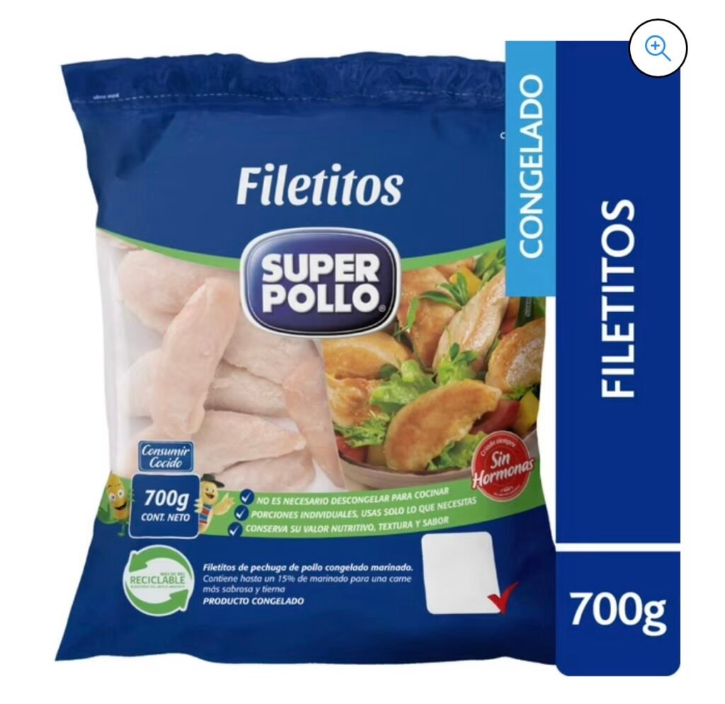 filetitos de pollo, super pollo 700g
