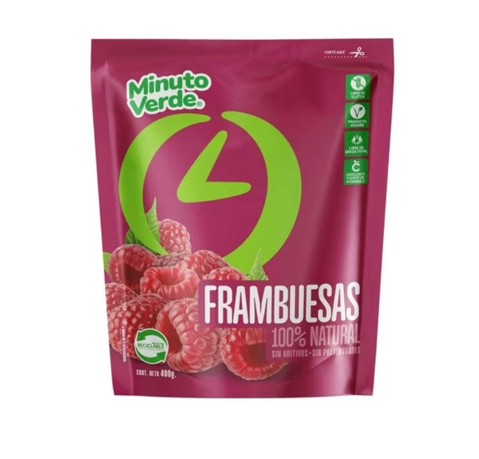 frambuesa 400g minuto verde