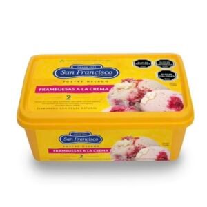 helado postre frambuesa a la crema 1 lt, san francisco