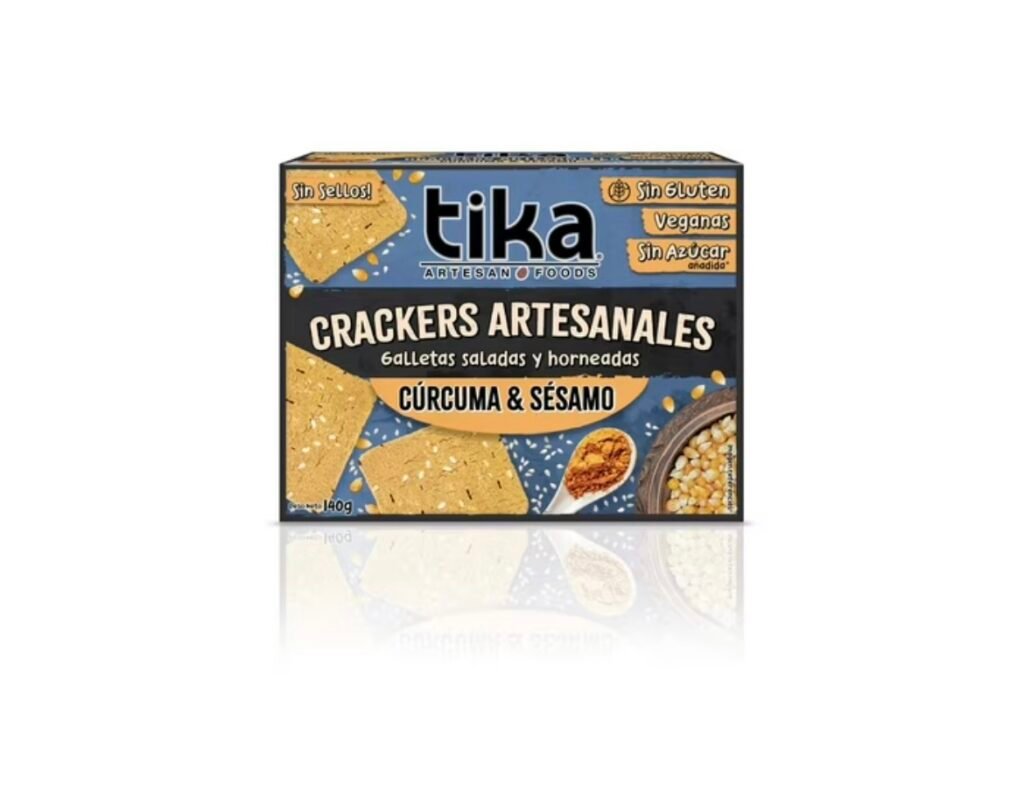 galleta crackers artesanales curcuma y sesamo