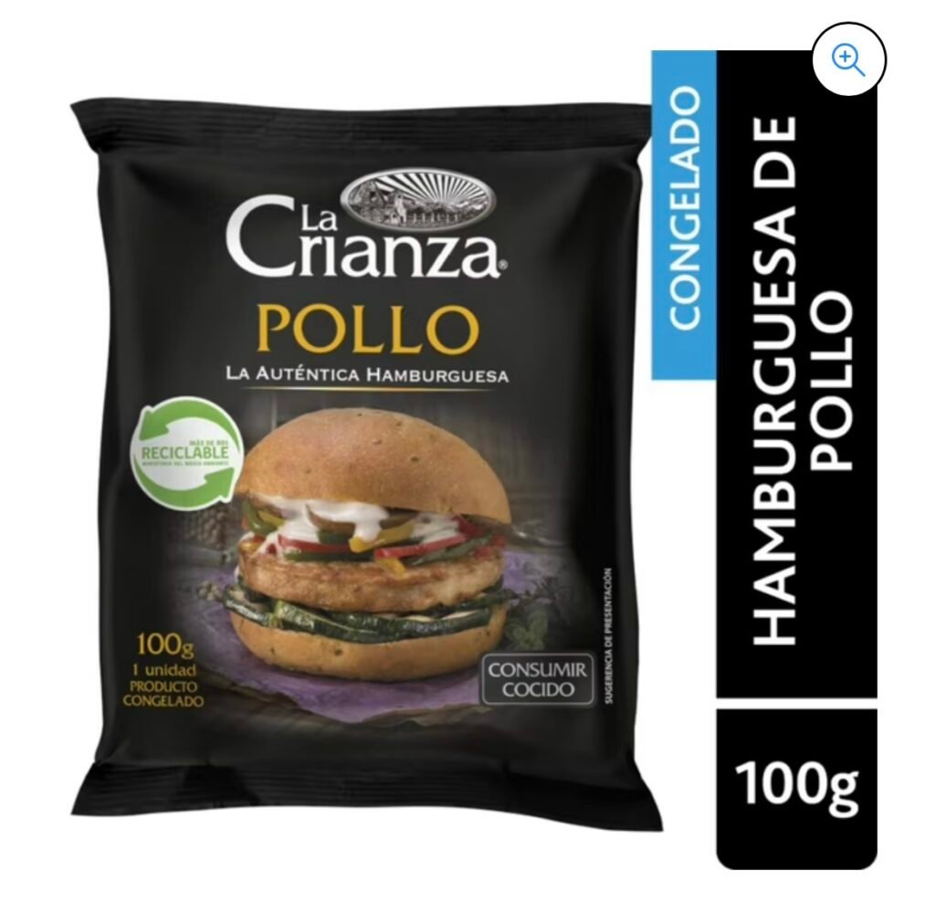 hamburguesa de pollo 100 grs la crianza